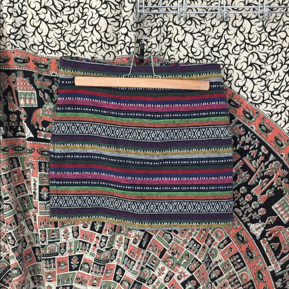tribal patterned pencil skirt